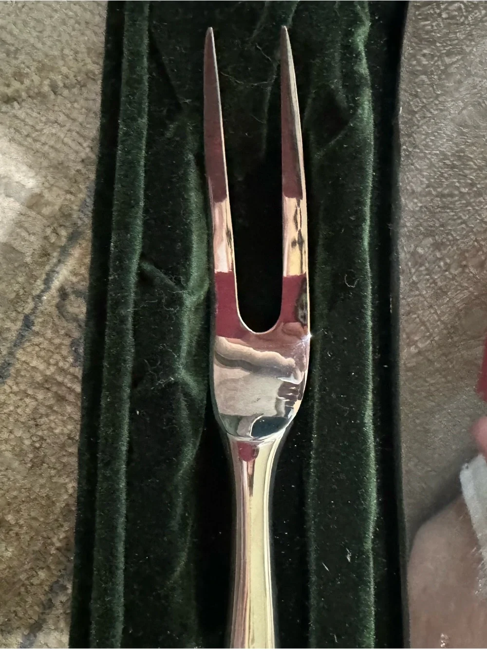 Neiman Marcus Silver Carving Knife and Fork Set